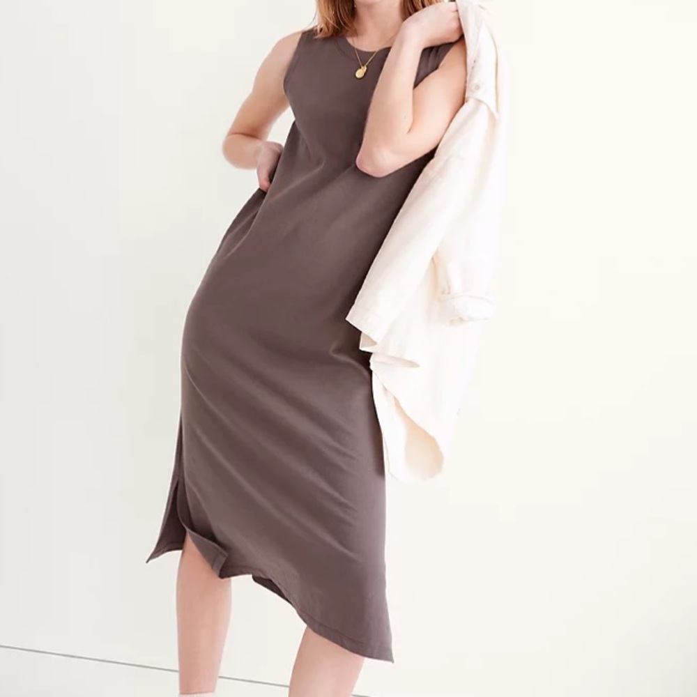 Madewell | Organic Cotton Crewneck Tank Midi Dress